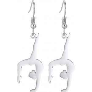 Kal-Boucles D'oreilles Pendantes Pour Filles - Cadeau De Gymnastique En Forme De C?ur - Bijoux Inspirants Pour Équipe De Gymnastique - Neuf