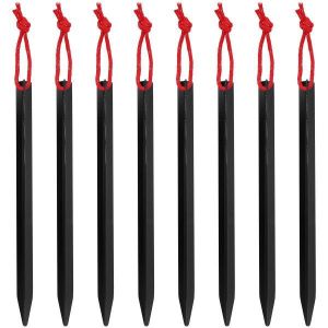 Piquets De Tente Durables En Alliage D'aluminium De 7 Pouces, Lot De 8, Avec Corde Réfléchissante - Conception Légère En Y Pour Une Utilisation En Extérieur Sécurisée - Neuf