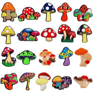 Kalanka-20 Pcs Charmes De Chaussure De Champignon, Charmes De Chaussure De Pvc, Chaussures Clips Décoration Mignon Charmant Chaussures Accessoires Pour Chaussures Et Bracelet, Accessoires - Neuf