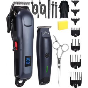 Tondeuse Cheveux Hommes Professionnel, Tondeuse Cheveux Professionnelle Sans Fil Rechargeable, Tondeuse Barbe Et Cheveux Homme, Tondeuse De Finition - Neuf