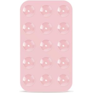 Senior-Support Téléphone Ventouse, Double Face Silicone Ventouse Téléphone Téléphone Poignée Adhésive Polyvalent Coque De Téléphone À Ventouse Pour Douche Miroir Voiture Selfies (Rose Clair)[L1046] - Neuf