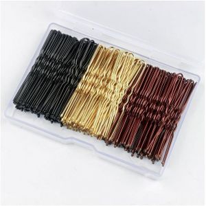 Lot De 150 &Eacute;pingles &Agrave; Cheveux En Forme De U - 6 Cm - En M&eacute;tal - Petites &Eacute;pingles &Agrave; Cheveux En Forme De U - Avec Bo&icirc;te De Rangement - Pour Femme Et Fille - Multicolore - Neuf