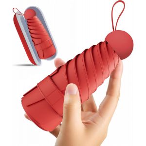 Parapluie Pliant De Voyage Mini Coupe - Vent,Id&eacute;al Pour Tenir Dans Votre Poche Ou Votre Sac,Parapluie Portefeuille En Tissu &Eacute;cologique,Id&eacute;al Pour Les D&eacute;placements Quotidiens,Gar&ccedil;ons Filles,Cadeaux - Neuf