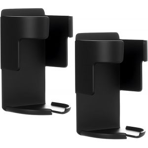 KALANKA-2 Pcs Porte Brosse &agrave; Dents Electrique Mural, Support Brosse a Dent Electrique Murale, Porte-brosses &agrave; Dents Murale Salle de Bain Murale en Aluminium, Rangement pour Rasoir Dentifrice (Noir) - Neuf