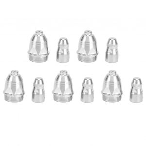 XYONG Kit de consommables pour chalumeau de decoupe plasma, ensemble de buses de decoupe d'electrode plasma pour chalumeau de decoupe P80 1,7 mm - Neuf
