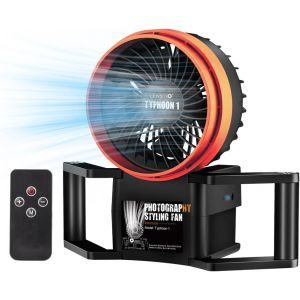 Ventilateur À Cheveux Pour Photographie - Pour Studio - Mode Portrait - Puissant Effet De Scène - Fonction Mémoire Intégrée Avec 10 Niveaux De Vent Réglables - Alimenté Par Piles N[VEN750779] - Neuf
