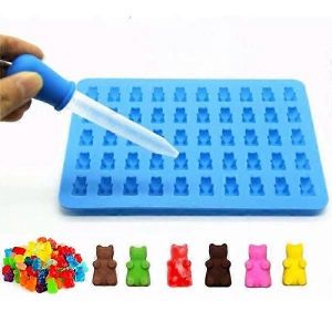 Moule À Glace En Forme D'ourson En Gélatine Avec 50 Oursons En Gélatine Et Pipette Incluse - Neuf