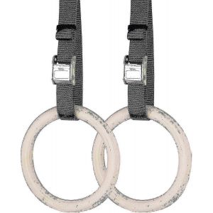 Anneaux De Gymnastique En Bois Réglables Avec Sangles De Suspension De 2 À 6 M Pour La Gymnastique À Domicile,Le Crossfit Et La Musculation - Neuf