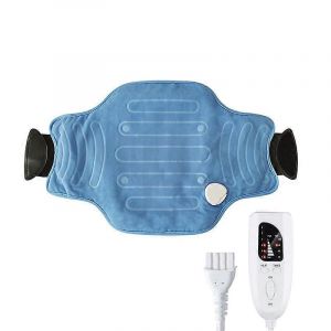 Ceinture Chauffante Pour Homme Et Femme, Coussin De Massage Chauffant &Eacute;lectrique Pour Le Dos Et La Taille, Soulageant Les Douleurs Abdominales, D'estomac Et Lombaires, Bleu - Neuf