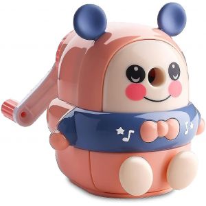 Taille-Crayon Manuel Mignon Pour Enfants &iquest; Mod&egrave;le Voiture Jouet, Rose, Plastique Abs Durable, Lame En Acier Inoxydable, Facile &Agrave; Utiliser - Neuf