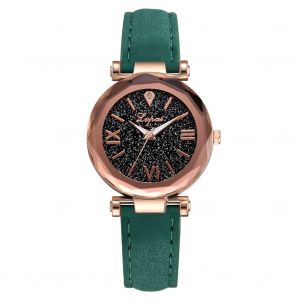Montre A Quartz Lvpai En Cuir Pu Avec Cadran Ciel Etoile Et Motif Vintage Pour Femme (Vert) - Neuf