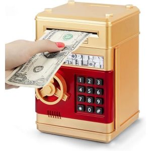 Tirelire avec mot de passe (d'or), de la banque, trésorerie, tirelire en forme de cochon pour de l'argent électronique, le don de la chaleur pour les enfants - Neuf