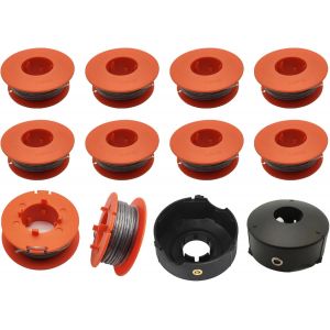 F016800175 Bobine de rechange pour débroussailleuse Bosch Art 23 26 30 Combitrim 23 26 Easytrim 1,6 mm x 8 m (10 bobines + 2 capuchons) - Neuf