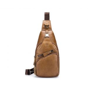 Sac Bandouli&egrave;re D'ext&eacute;rieur G032 - Sac De Poitrine En Cuir Pour Le Sport Et Le Quotidien - Neuf