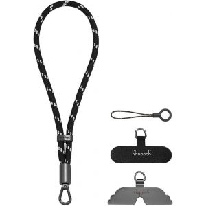 KAL-Lani&egrave;re De T&eacute;l&eacute;phone Portable, &Eacute;lastique R&eacute;glable, Cordon De T&eacute;l&eacute;phone Avec Patch En M&eacute;tal Et Nylon, Cordon De T&eacute;l&eacute;phone Universel Pour Activit&eacute;s De Plein Air (Ours) - Neuf