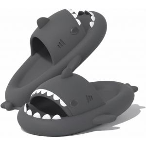 Kalanka-Claquettes Requin Été Femme Homme Chaussons De Piscine Et Plage Antidérapant Chaussures De Bain Douche Maison - Neuf