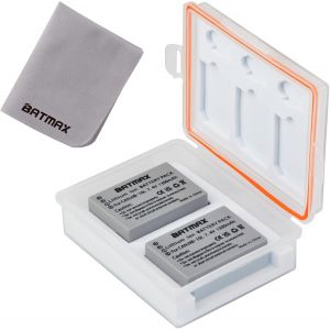 2 Packs NB-10L NB10L Batterie et Boîtier de Stockage de Batterie & Carte mémoire Compatible avec Canon PowerShot G1 X,G3 X,G15,G16,SX40 HS,SX50 HS,SX60 HS - Neuf