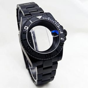 Nh34 Nh35 Mouvement Greenwich Gmt Bague En Relief En Céramique 40mm Boîtier Bracelet Verre Saphir Huître Argent Jubilé Bracelet 100m Étanche.Black-4.Miyota8200 05 15 - Neuf