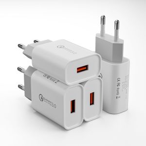 (4 Pack) 18W Chargeur Rapide Prise Usb Secteur Pour Samsung Galaxy S21 20 S10 S9 S8 S7 A55 A53 A50 A40 A35 A25 A15 A14 A13 A10 M34, Pour Iphone Xiaomi Google Huawei Oppo, Chargeur Mural Universel - Neuf