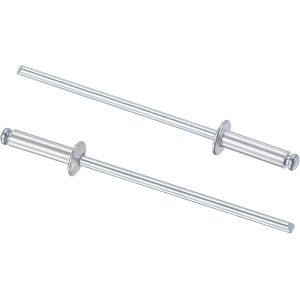 Rivets Aveugles Rivets Traction Aluminium Noyau Décoration Rivets 2.4mm Diamètre 9mm Prise Longueur Argenté 60Pcs - Neuf