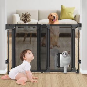 Yemaesre-Barriere De Securite Enfant 73-110 Cm Ajustable, Sans Barre Au Sol, Ouverture Bidirectionnelle, Barrière Pour Bébé Pour Escaliers, Couloirs, Portes - Neuf