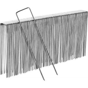 Asfasfq-100 Piquets De Fixation En Acier Galvanisé 170 Mm X 35 Mm, Ø 3mm - Agrafes De Fixation Jardin, Sardine Tente, Toile Paillage, Fixation Tuyau.. - Neuf