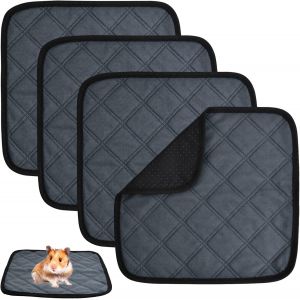 Chenquansarl-Tapis Doublure De Cage Pour Cochon D'inde, 4 Pi&egrave;ces 30x30cm Coussinets De Dres Pour Chiens, Tapis De Pipi Pour Animaux Domestiques, Lapin Literie Tapis De Cage Pour Petits Animaux Hamste - Neuf
