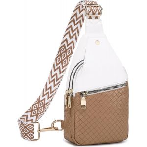 RFCBC-Sling Bag Sac de poitrine pour femme en cuir synthétique Petit sac à bandoulière élégant Sac banane Sac à bandoulière Sac à dos pour voyage, cyclisme, randonnée, sports de plein air, shopping - Neuf