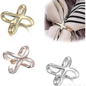 Foulard Clip &Eacute;charpe Anneau Wrap Pince Foulard En Soie Fermoir,3pcs &Eacute;charpe Anneaux Croix Creuse &Eacute;charpe Boucle Boucle En X &Eacute;charpe Anneau Boucle Simple - Neuf