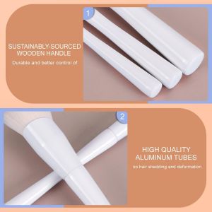 Pinceau Biseaut&eacute; Pour Fond De Teint, Anti-Cernes, Pinceau De Maquillage Kabuki De Qualit&eacute; Sup&eacute;rieure Pour Liquide, M&eacute;lange, Cr&egrave;me, Poudre, Blush, Polissage, Outils De Maquillage Du Visage, - Neuf