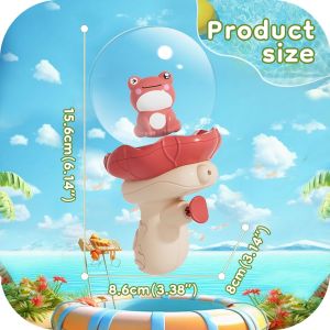 Pistolet &Agrave; Eau Pour Enfants, Petit Pistolet &Agrave; Eau,Piscine D'&eacute;t&eacute;, Pistolet &Agrave; Eau Pour Jouets De Plage En Plein Air, Pour Les Gar&ccedil;ons Et Les Filles De 3 &Agrave; 6 Ans (Rouge (Grenouille)) - Neuf