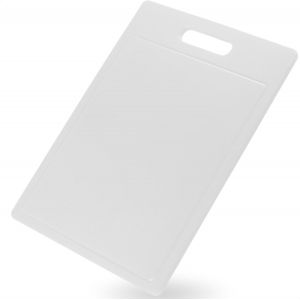 Planche &Agrave; D&eacute;couper Avec Goutti&egrave;re &Agrave; Jus Et Poign&eacute;e, Planche &Agrave; Cocktails, Planche &Agrave; D&eacute;couper, Blanche, 35 X 25 X 1 Cm, En Plastique, Sans Bpa, Passe Au Lave-Vaisselle - Neuf