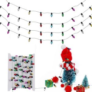 KAL-Guirlande Lumineuse Miniature Pour Accessoires De Maison De Poup&eacute;e - Id&eacute;al Pour La D&eacute;coration De No&euml;l, Les Portes De Lutin Et Les Mini Arbres De No&euml;l, Les Meubles De Maison De Poup&eacute;e Et Les - Neuf