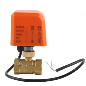 Vanne à boisseau sphérique électrique professionnelle DN20 à 2 voies, 12/24 V CC, 2 fils, accessoire de vanne à boisseau sphérique en laiton - Neuf