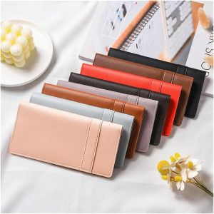 Portefeuille Longue Pour Femmes Portefeuille Enveloppe Cr&eacute;atif,Simple,Ultra-Mince,Long,Porte-Monnaie,Porte-Cartes Multiples,En Cuir Pu,For Femme Pour Cartes Et Bracelet Portefeuille(Purple) - Neuf