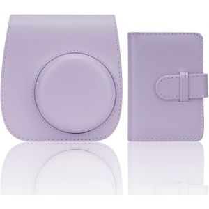 SJZG-&Eacute;tui Pour Appareil Photo Instantan&eacute; Compatible Avec Fujifilm Instax Mini 11/9/8/8+ Sac En Cuir Pu Avec Poche Et Bandouli&egrave;re R&eacute;glable Mini Album Photo - Neuf