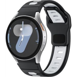 Bnhgo-Sport Waterproof Bracelet Compatible Avec Samsung Watch 7/6/5/4 40mm 44mm/6 Classic 47mm 43mm/4 Classic 46mm 42mm/5 Pro 45mm/Fe 40mm Homme/Femme,Silicone Bicolore Morbida Bands Per Samsung Watc - Neuf