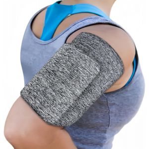 JGD-Brassard l&eacute;ger pour t&eacute;l&eacute;phone portable compatible avec iPhone 15, 14, 13, 12, 11 Pro Max (L, gris) - Neuf