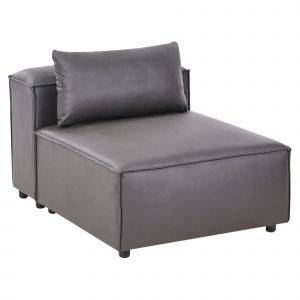 Module Fauteuil Brande Cuir Pu Noir - Neuf