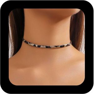 Kal-Collier Ras Du Cou En Cuir Punk Bijoux Pour Femmes - Neuf