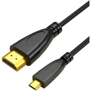 SUNY-Câble Micro Hdmi Vers Hdmi 4K Adaptateur Hdmi Vers Micro Hdmi Type D Haute Vitesse 2.0 Arc Hdr Uhd Câble Ethernet Audio Compatible Avec Dslr,Appareil Photo,Ordinateur Portable,Téléviseur,Moniteu - Neuf