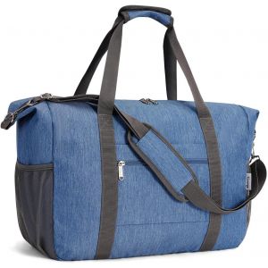 GOTHICANA BY EMPPour Avion Easyjet Sac De Voyage 45X36X20 Bagage À Main Pliable Sac De Weekend Voyage Sac Valise Sac Cabine Homme Femme 25L (Bleu Marine) - Neuf