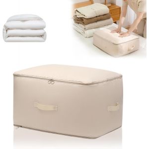 SJZG-Organisateur Auto Compression Pour Fermetures &Eacute;clair, Organisateur D'Auto-Compression Ultra Peu Encombrant, Beige Organisateur Auto Compressant, Grande Sac Auto Compression Pour Couettes - Neuf