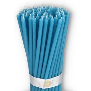 Kalanka-Bougies En Cire D'abeille Pure, Orthodoxes Bougies Naturelles Pour La Pri&egrave;re &Agrave; L'eglise, Rituales, La M&eacute;ditation, D&eacute;coration Pour Le G&acirc;teau D'anniversaire, Lot De 50 (Turquoise) - Neuf