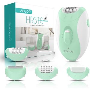 Epilateur Electrique Femme, 4 En 1 Avec 2 Vitesses, Rasoir Sans Fil Rechargeable, 21 Pinces Couvertes, &Eacute;pilateur &Eacute;lectrique Pour Visage, Jambes, Bras, Aisselles, Bikini, Vert Hr310 - Neuf
