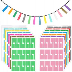 420 Pi&egrave;ces &Eacute;tiquetage de C&acirc;bles 14 Couleurs Marquage de C&acirc;bles Auto-Adh&eacute;sif &Eacute;tiquettes de C&acirc;bles Inscriptibles &Eacute;tiquetage de C&acirc;bles &Eacute;tanche et R&eacute;sistant &agrave; la D&eacute;chirure pour la Gestion des C&acirc;bles - Neuf