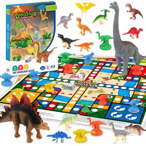 ERYI-Jeu De Société Pour Enfants 17 Pièces,Dinosaure Jouet Jeux Enfant 3 4 5 6 Ans Garçon Fille,Jeux De Société 3-8 Ans,Anniversaire Enfants Garcon Fille,Thème Des Dinosaures,Éducatives Jurassiques - Neuf