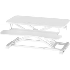Ulteronixshop-Convertisseur de Bureau Debout de 800 mm, Station de Travail r&eacute;glable en Hauteur, convertisseur Ergonomique Assis Debout jusqu'&agrave; 15 kg (Blanc) - Neuf