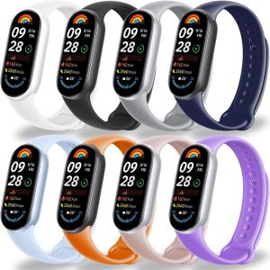 Kalanka-3-10 Pièces Bracelets Compatibles Avec Xiaomi Smart Band 10/9/8, Bracelets Sportifs Colorés, Souples Et Respirants, À Dégagement Rapide - Neuf