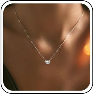 Kal-Collier Pendentif Chat En Strass Collier Zirconia Cubique Rond Collier Ras Du Cou En Argent Cz Collier Ras Du Cou En Cristal Collier Chaîne Chat Bijoux Pour Femmes Et Filles - Neuf